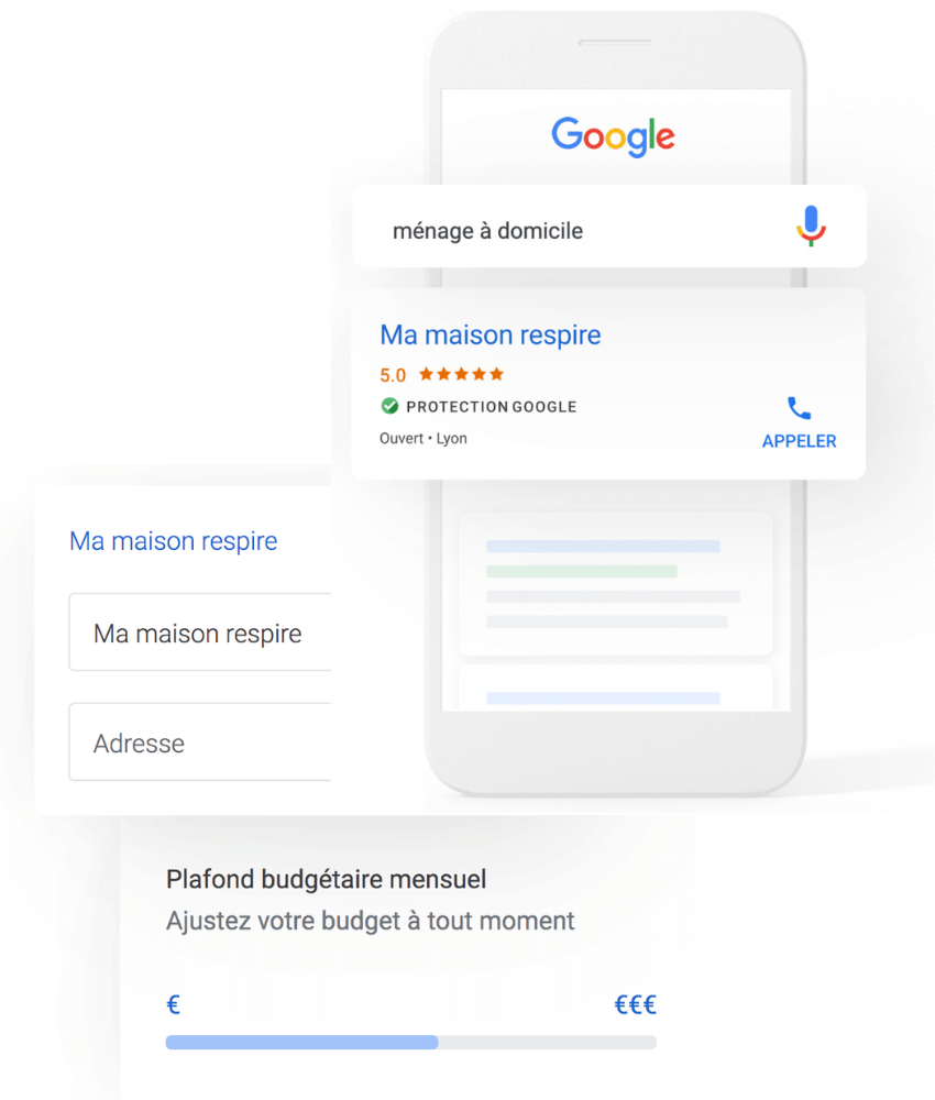 annonce local service Google pour entreprise du bâtiment